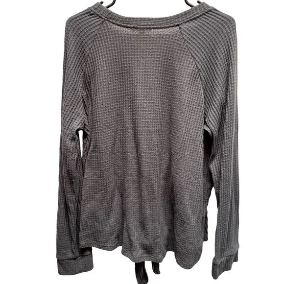 Nine Britton Gray Waffle Weave Top Size 1X - Picture 5 of 5